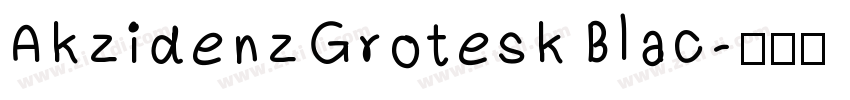 AkzidenzGrotesk Blac字体转换